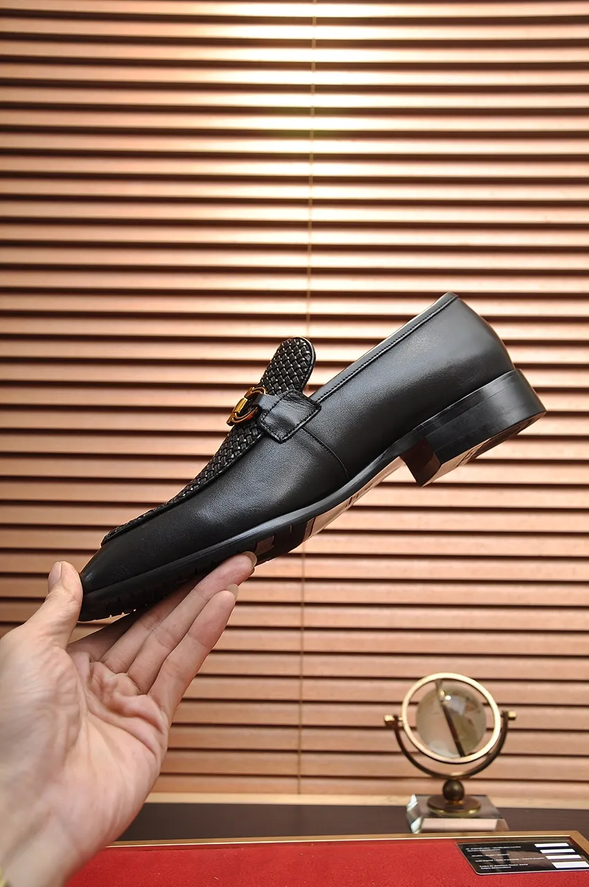 Men's shoes 💰560💶[Ferragamo/Ferragamo] The latest model in the counter. Original imported high-quality cowhide with open sides + imported 🐂 cowhide lining, original luxury metal buckle + original combination outsole. Comparative and stress-free 38--45 (customized for 45)
